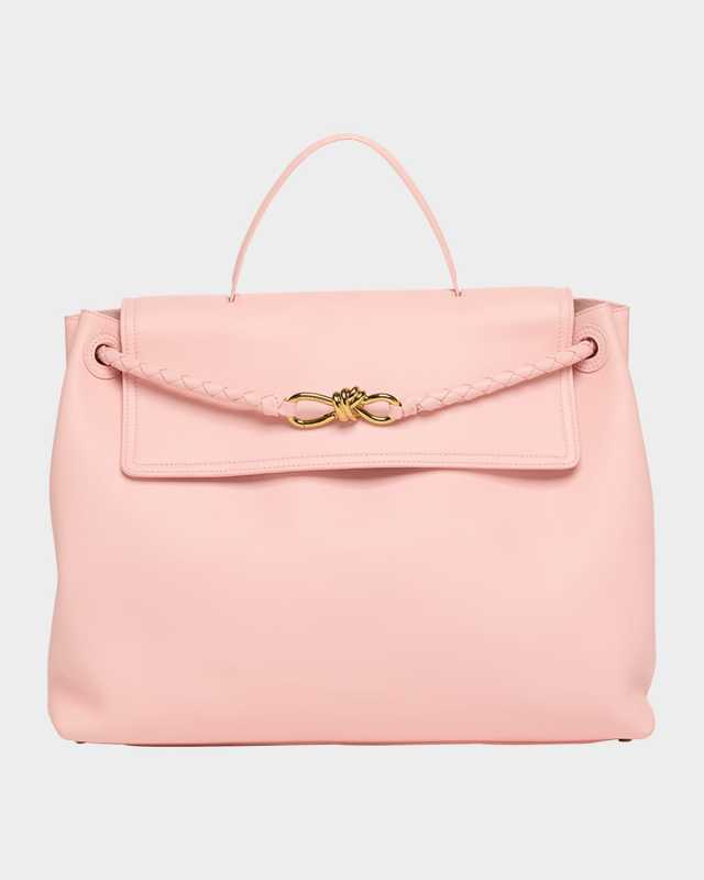 Andiamo Large Leather Top-Handle Bag